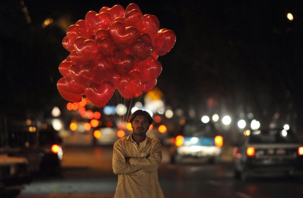 Valentine's Day Vendor in Pakistan